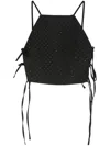 Chiara Ferragni Rhinestone-embellished Crop Top In Black