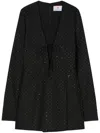 Chiara Ferragni Rhinestone-embellished Gabardine Playsuit In 黑色