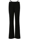 Chiara Ferragni Rhinestone-embellished Straight-leg Trousers In Black