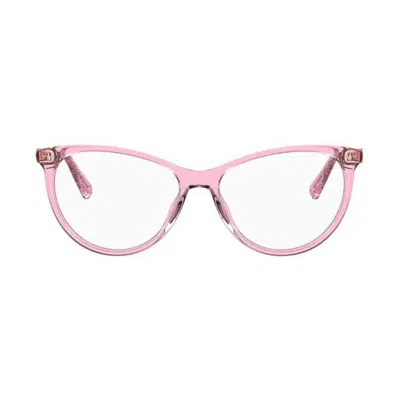 Chiara Ferragni Round Frame Curved Tip Glasses In 35j/15 Pink