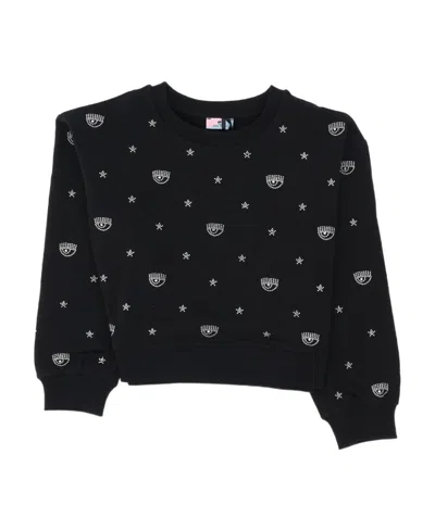 Chiara Ferragni Round-neck Sweater In Black