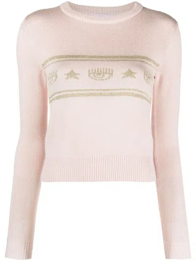 Chiara Ferragni Eyestar Intarsia-knit Sweater In Multicolor