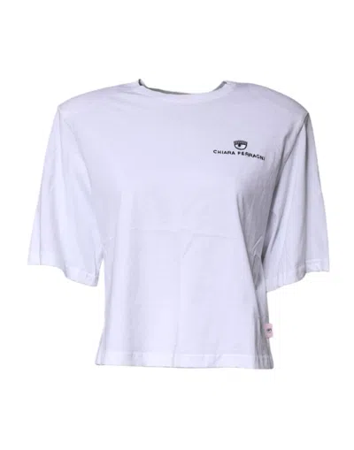 Pre-owned Chiara Ferragni Short Sleeves Logo Printed Women's T-shirt ()