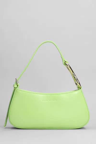 Chiara Ferragni Shoulder Bag In Green Faux Leather