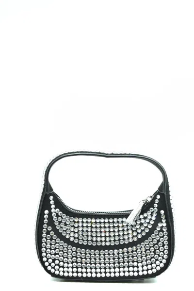 Chiara Ferragni Shoulder Bag With Sparkling Rhinestone Detailing And Sleek Design In Black