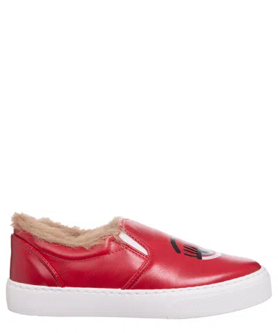 Chiara Ferragni Slip-on Shoes In Red