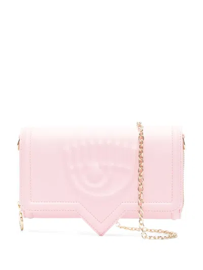 Chiara Ferragni Small Eyelike Logo-embossed Crossbody Bag In Pink
