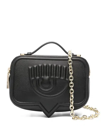 Chiara Ferragni Small Eyelike Cross Body Bag In Black