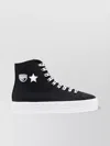 Chiara Ferragni Eyelike-motif Lace-up Sneakers In Black