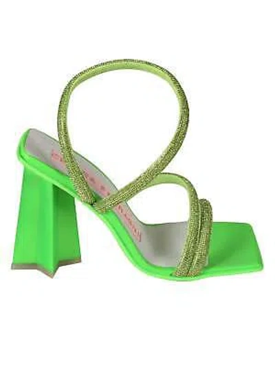 Pre-owned Chiara Ferragni Star Heel 100 Sandals In Green