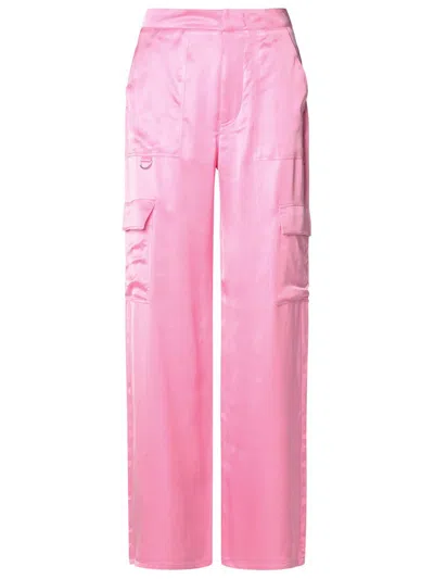Chiara Ferragni Straight Leg Satin Trousers In Pink