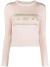 Chiara Ferragni Multicolor Wool Blend Sweater In Pink
