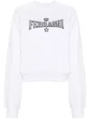 Chiara Ferragni Embroidered-logo Cotton Sweatshirt In White