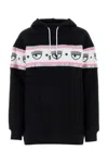 Chiara Ferragni Felpa Oversize In Cotone Nero Donna In Black