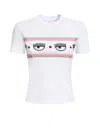 Chiara Ferragni Maxi Logomania Cotton T-shirt In White