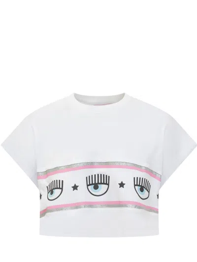 Chiara Ferragni T-shirt With Maxi Logo In White