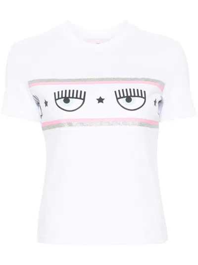 Chiara Ferragni Maxi Logomania-print T-shirt In White