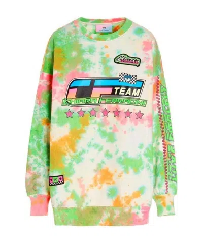 Chiara Ferragni Team Tie-dye Sweatshirt In Green