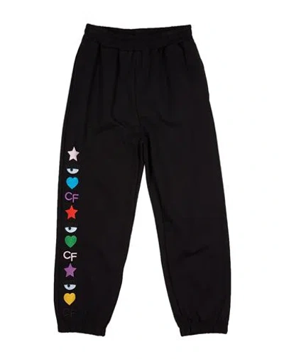 Chiara Ferragni Babies'  Toddler Girl Pants Black Size 6 Cotton, Elastane