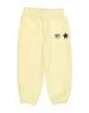 Chiara Ferragni Babies'  Toddler Girl Pants Light Yellow Size 7 Cotton, Elastane