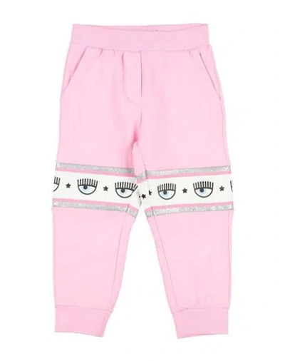 Chiara Ferragni Babies'  Toddler Girl Pants Pink Size 3 Cotton, Elastane