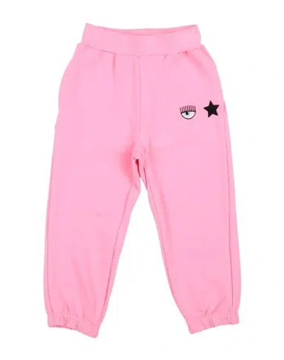 Chiara Ferragni Babies'  Toddler Girl Pants Pink Size 4 Cotton, Elastane