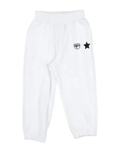 Chiara Ferragni Babies'  Toddler Girl Pants White Size 6 Cotton, Elastane