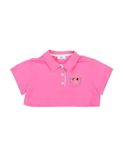 Chiara Ferragni Babies'  Toddler Girl Polo Shirt Fuchsia Size 6 Cotton In Pink