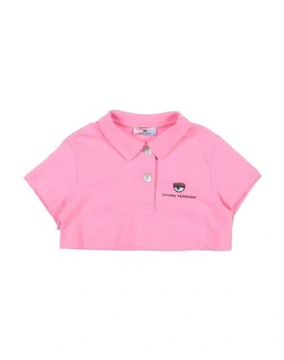 Chiara Ferragni Babies'  Toddler Girl Polo Shirt Pink Size 4 Cotton