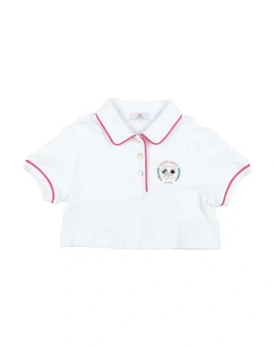 Chiara Ferragni Babies'  Toddler Girl Polo Shirt White Size 6 Cotton, Modal