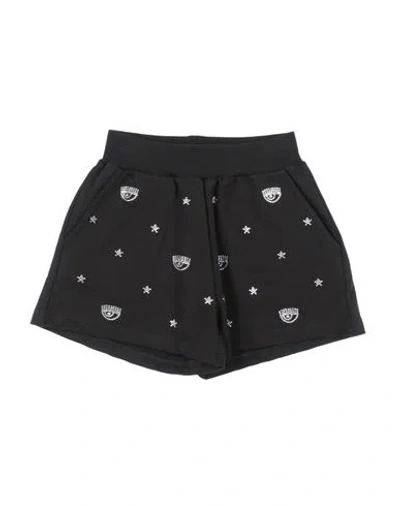 Chiara Ferragni Babies'  Toddler Girl Shorts & Bermuda Shorts Black Size 5 Cotton, Elastane