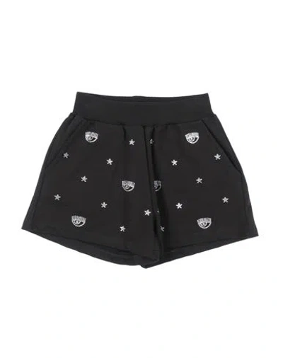 Chiara Ferragni Babies'  Toddler Girl Shorts & Bermuda Shorts Black Size 6 Cotton, Elastane