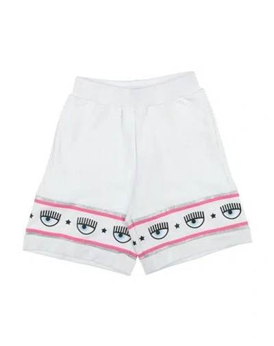 Chiara Ferragni Babies'  Toddler Girl Shorts & Bermuda Shorts White Size 6 Cotton, Elastane