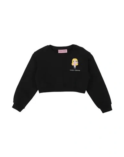 Chiara Ferragni Babies'  Toddler Girl Sweatshirt Black Size 7 Cotton