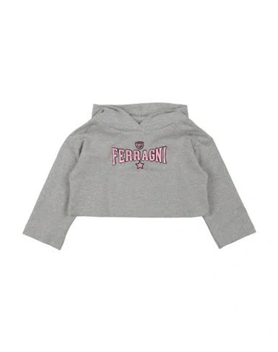 Chiara Ferragni Babies'  Toddler Girl Sweatshirt Light Grey Size 6 Cotton, Elastane