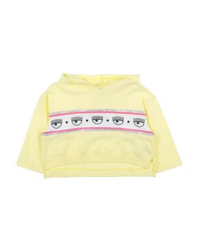 Chiara Ferragni Babies'  Toddler Girl Sweatshirt Light Yellow Size 6 Cotton, Elastane