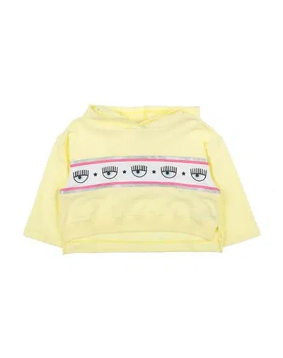 Chiara Ferragni Babies'  Toddler Girl Sweatshirt Pastel Yellow Size 6 Cotton, Elastane