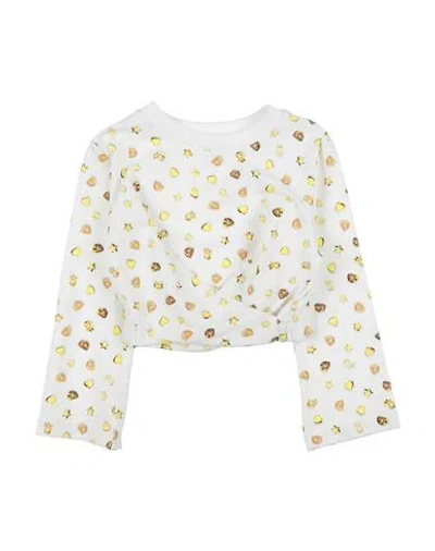 Chiara Ferragni Babies'  Toddler Girl Sweatshirt Off White Size 6 Cotton, Elastane
