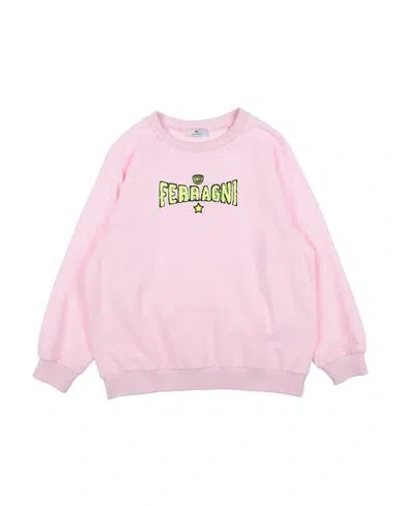 Chiara Ferragni Babies'  Toddler Girl Sweatshirt Pink Size 6 Cotton, Elastane