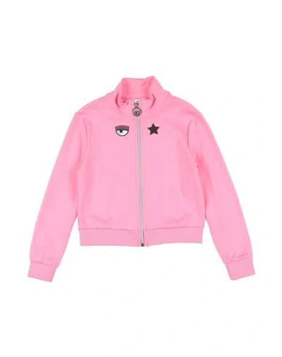 Chiara Ferragni Babies'  Toddler Girl Sweatshirt Pink Size 6 Cotton, Polyamide