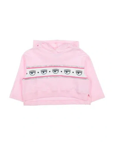 Chiara Ferragni Babies'  Toddler Girl Sweatshirt Pink Size 7 Cotton, Elastane