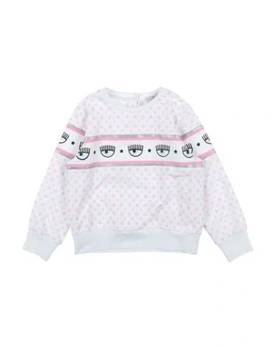 Chiara Ferragni Babies'  Toddler Girl Sweatshirt White Size 3 Cotton, Elastane