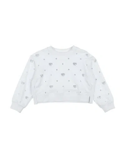 Chiara Ferragni Babies'  Toddler Girl Sweatshirt White Size 4 Cotton, Elastane