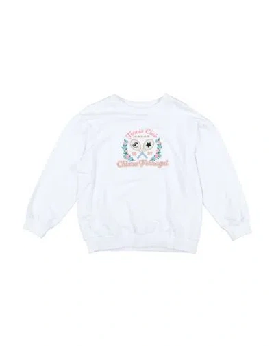Chiara Ferragni Babies'  Toddler Girl Sweatshirt White Size 6 Cotton, Elastane