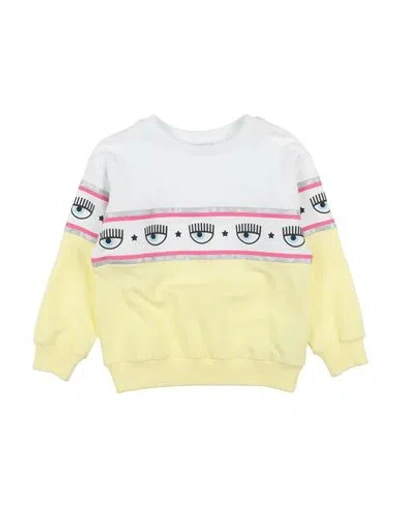 Chiara Ferragni Babies'  Toddler Girl Sweatshirt Yellow Size 6 Cotton, Elastane