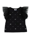 Chiara Ferragni Babies'  Toddler Girl T-shirt Black Size 6 Cotton, Elastane, Polyamide