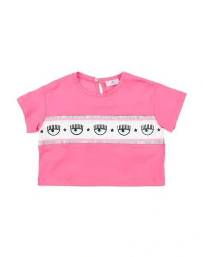 Chiara Ferragni Babies'  Toddler Girl T-shirt Fuchsia Size 3 Cotton In Pink