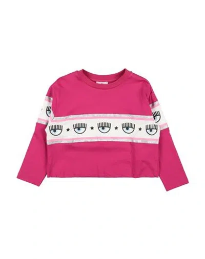 Chiara Ferragni Babies'  Toddler Girl T-shirt Fuchsia Size 5 Cotton In Pink