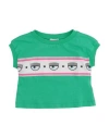 Chiara Ferragni Babies'  Toddler Girl T-shirt Green Size 6 Cotton