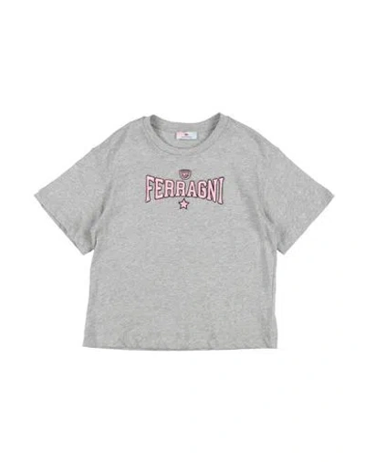 Chiara Ferragni Babies'  Toddler Girl T-shirt Light Grey Size 6 Cotton
